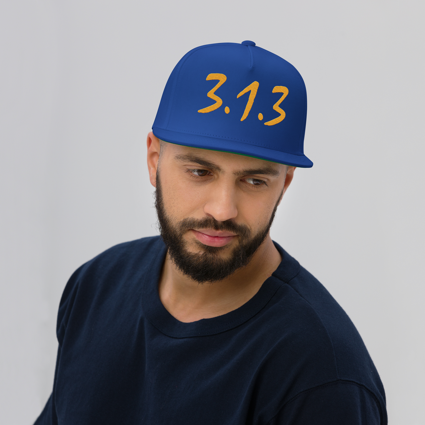 Detroit '313' Snapback (Compton Font) | 5-Panel - Gold