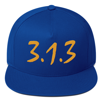 Detroit '313' Snapback (Compton Font) | 5-Panel - Gold