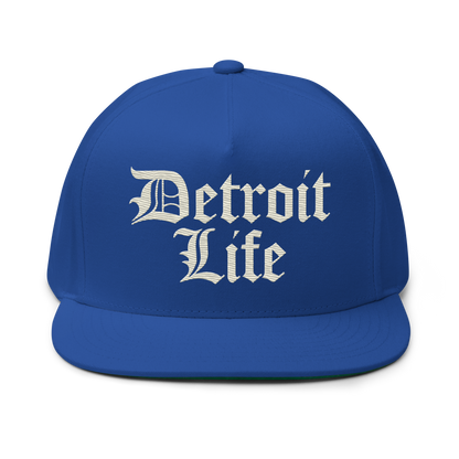 'Detroit Life' Snapback | 5-Panel - Ivory White