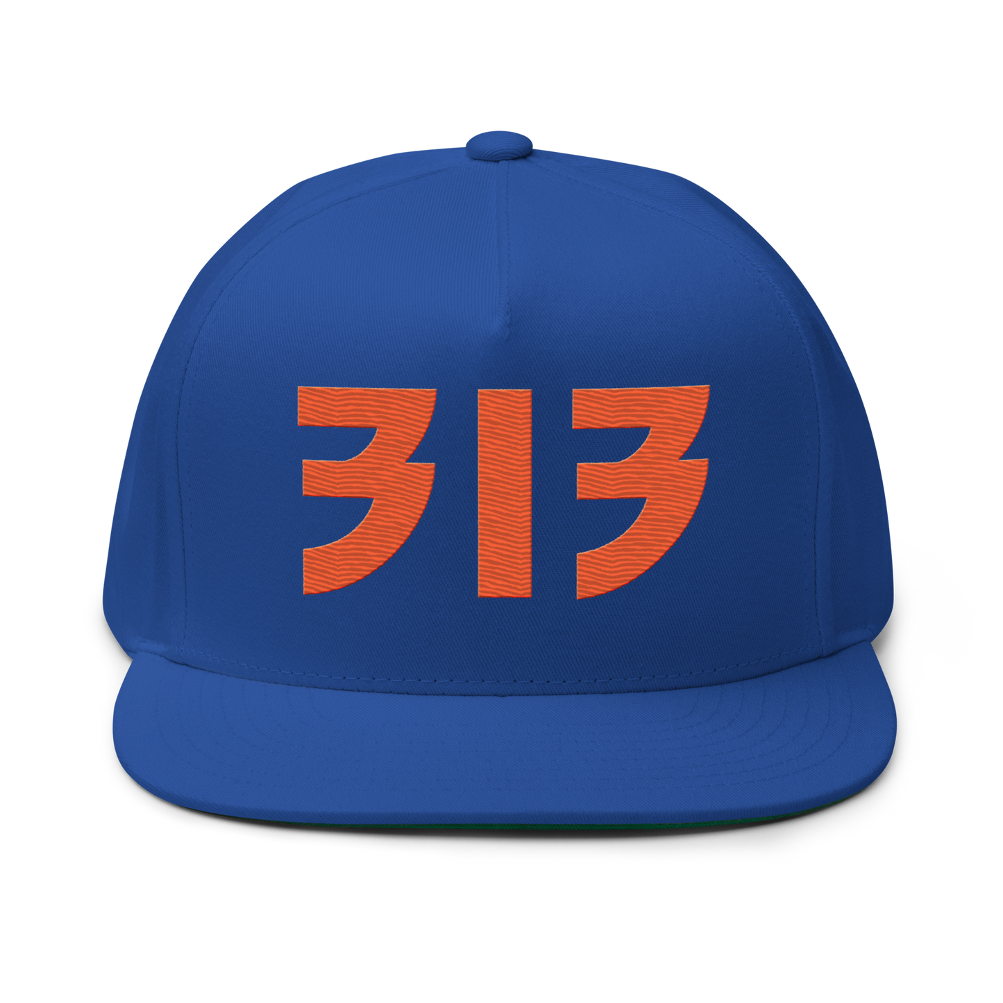 Detroit '313' Snapback (Glam Font) | 5-Panel - Orange