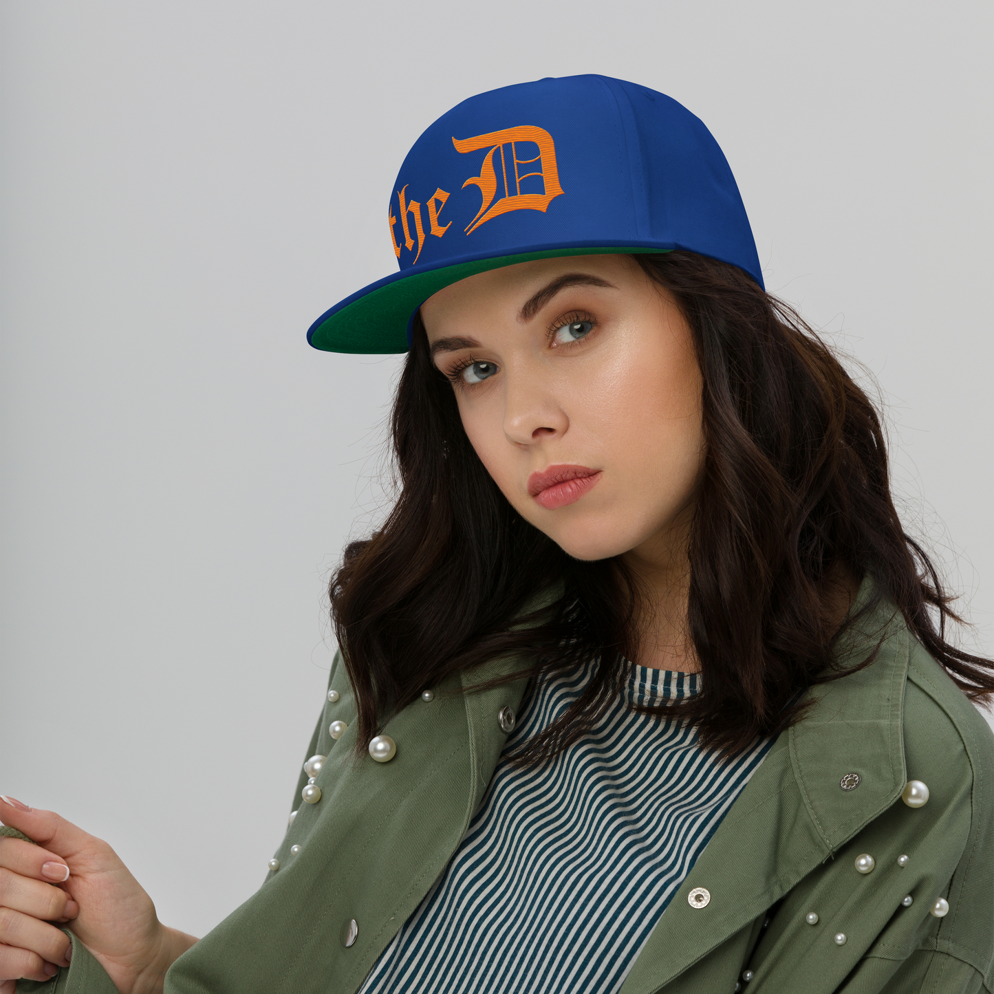 Detroit 'The D' Snapback | 5-Panel - Orange