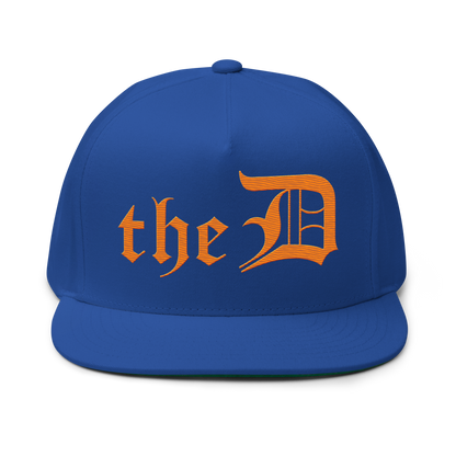 Detroit 'The D' Snapback | 5-Panel - Orange