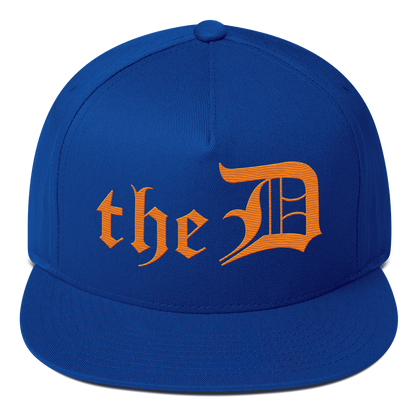 Detroit 'The D' Snapback | 5-Panel - Orange