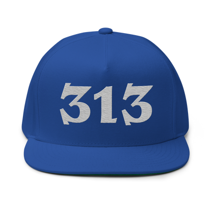 Detroit '313' Snapback | 5-Panel - Platinum