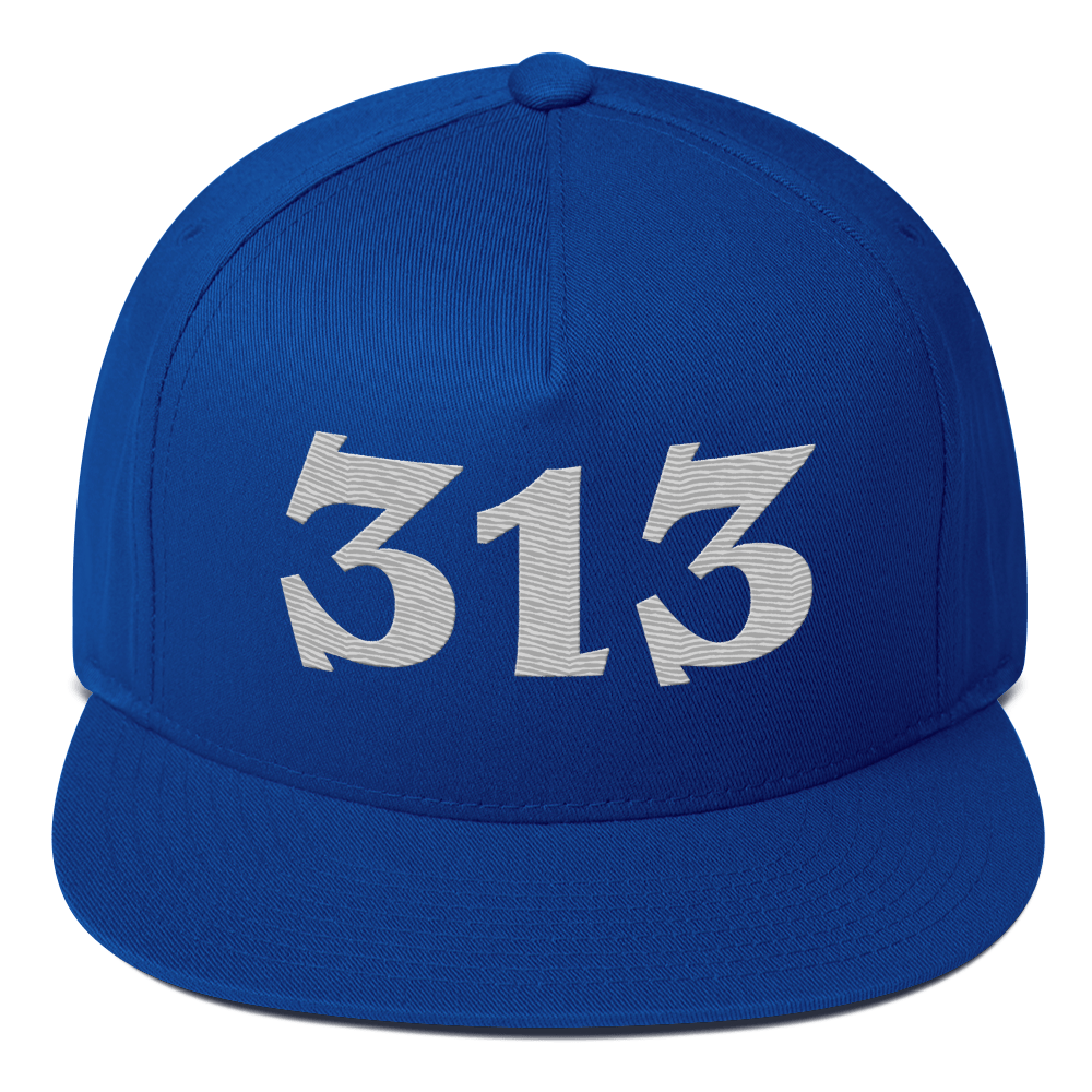 Detroit '313' Snapback | 5-Panel - Platinum