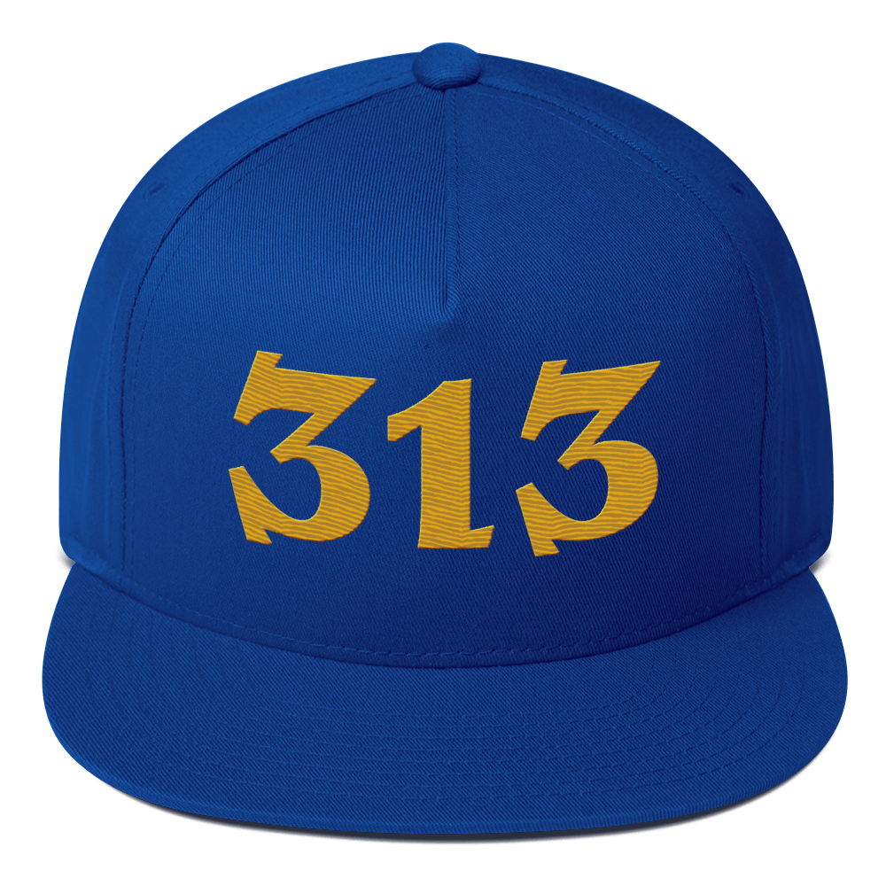 Detroit '313' Snapback | 5-Panel - Gold