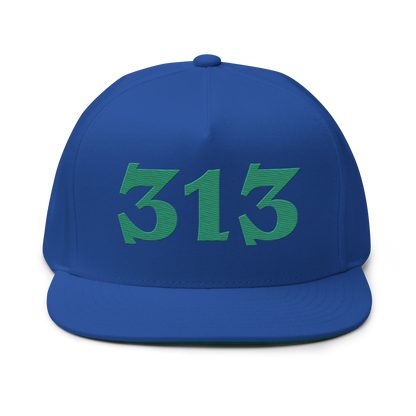 Detroit '313' Snapback | 5-Panel - Emerald Green