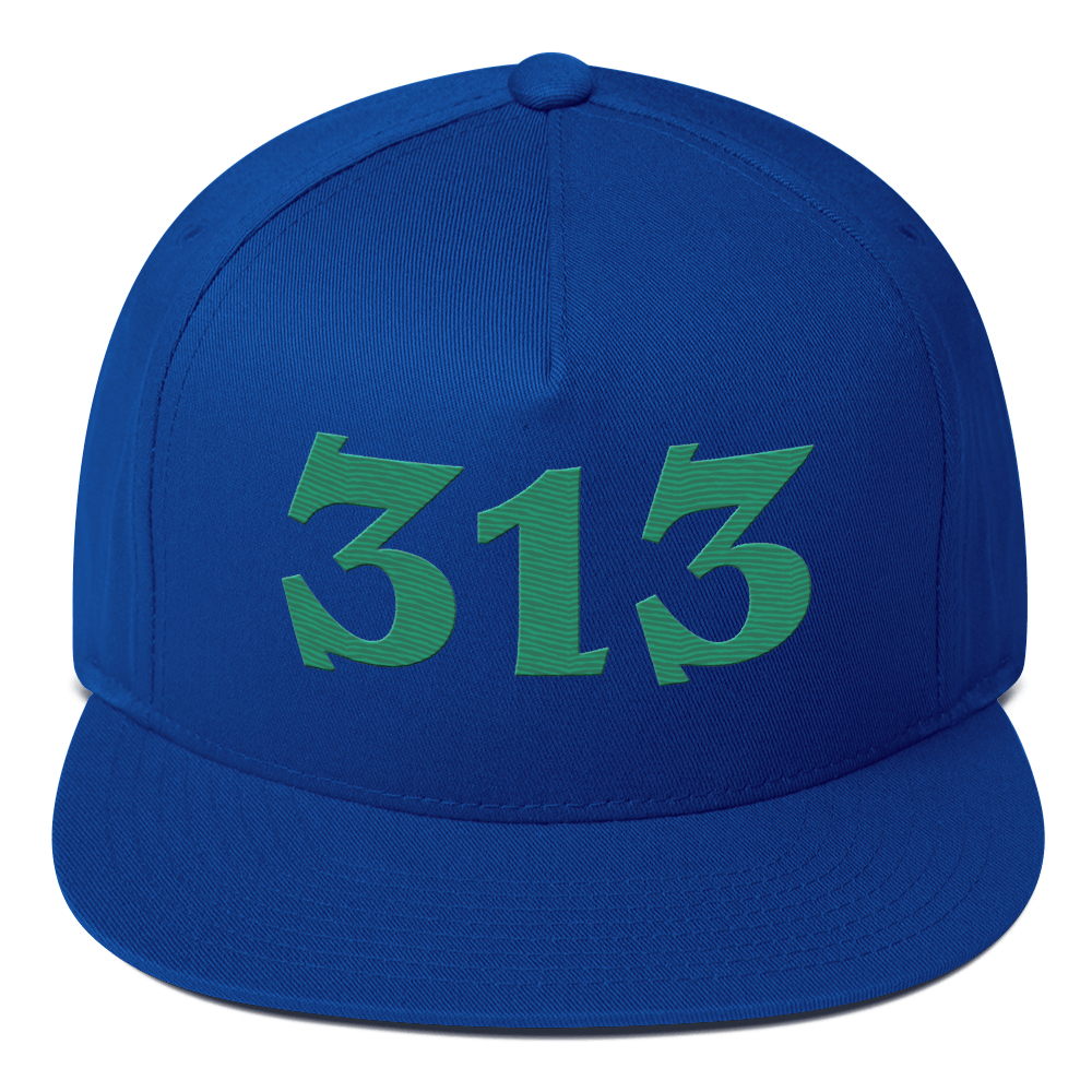 Detroit '313' Snapback | 5-Panel - Emerald Green