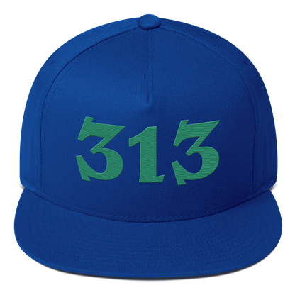 Detroit '313' Snapback | 5-Panel - Emerald Green