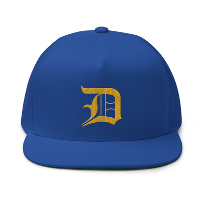 Detroit 'Old English D' Flat Bill Snapback (Gold)