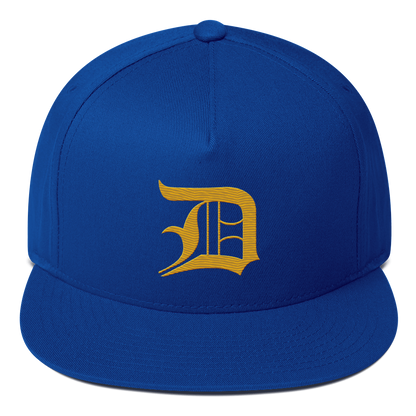 Detroit 'Old English D' Flat Bill Snapback (Gold)