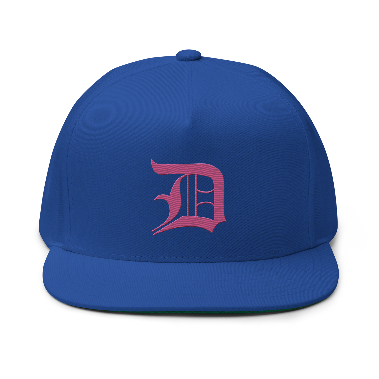 Detroit 'Old English D' Flat Bill Snapback (Apple Blossom Pink)