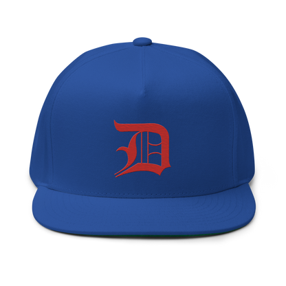 Detroit 'Old English D' Flat Bill Snapback (Aliform Red)