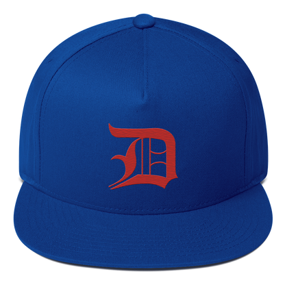 Detroit 'Old English D' Flat Bill Snapback (Aliform Red)