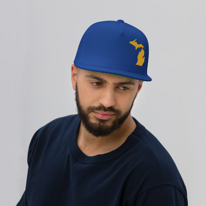 Michigan Snapback | 5-Panel - Gold Outline