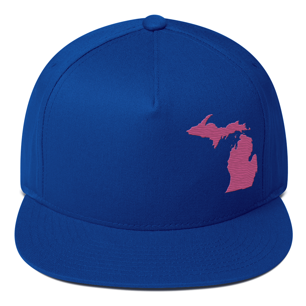 Michigan Snapback | 5-Panel - Apple Blossom Pink Outline