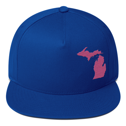 Michigan Snapback | 5-Panel - Apple Blossom Pink Outline