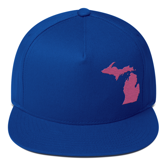 Michigan Snapback | 5-Panel - Apple Blossom Pink Outline