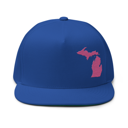 Michigan Snapback | 5-Panel - Apple Blossom Pink Outline