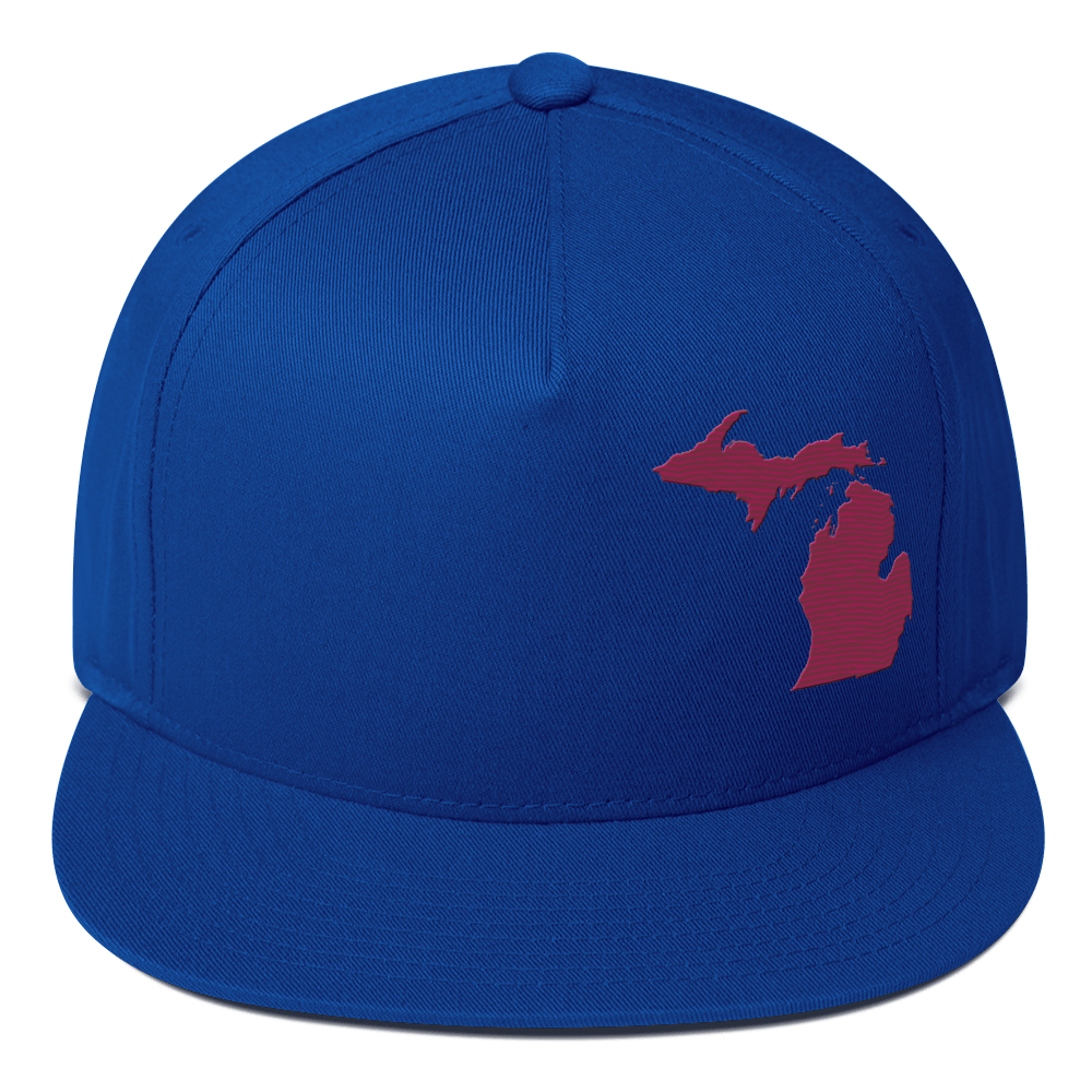 Michigan Snapback | 5-Panel - Ruby Red Outline