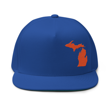 Michigan Snapback | 5-Panel - Maple Leaf Orange Outline