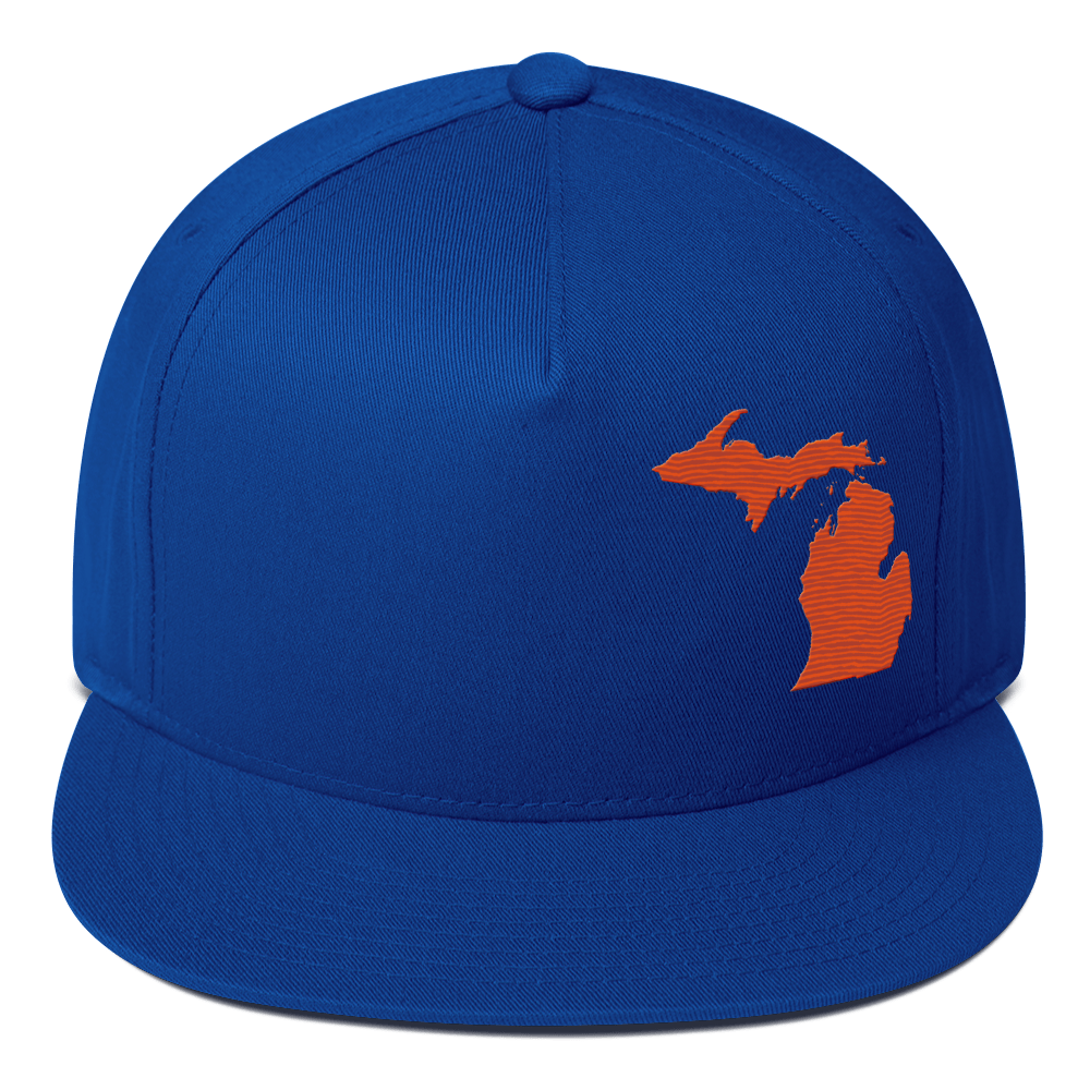 Michigan Snapback | 5-Panel - Maple Leaf Orange Outline