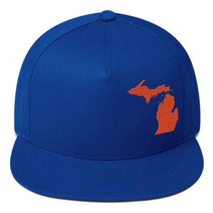 Michigan Snapback | 5-Panel - Maple Leaf Orange Outline