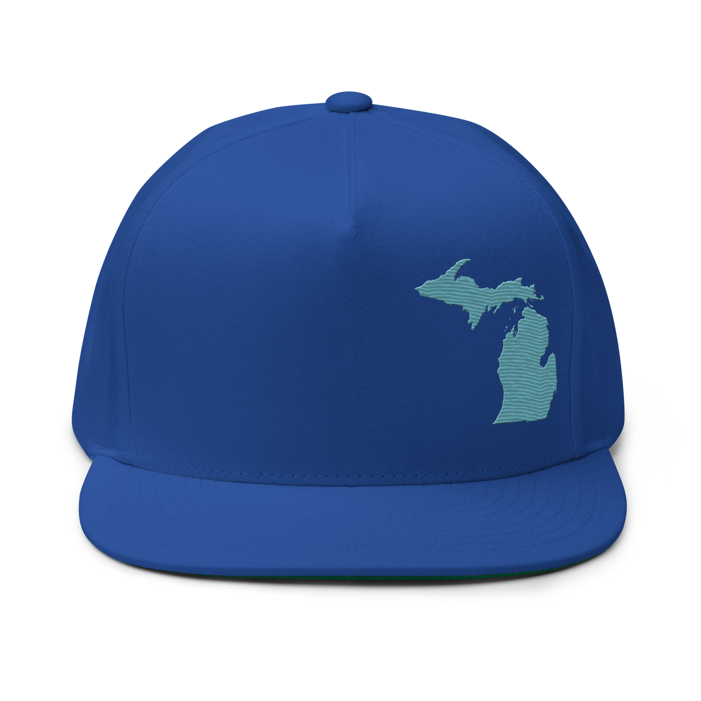 Michigan Snapback | 5-Panel - Huron Blue Outline