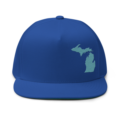 Michigan Snapback | 5-Panel - Huron Blue Outline