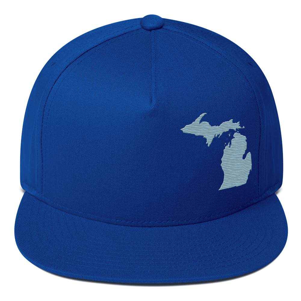 Michigan Snapback | 5-Panel - Opal Blue Outline