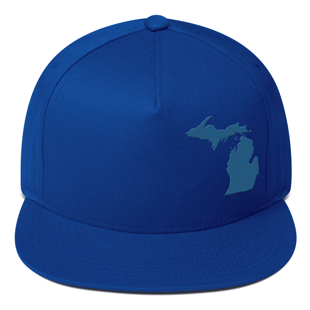 Michigan Snapback | 5-Panel - Blueberry Outline