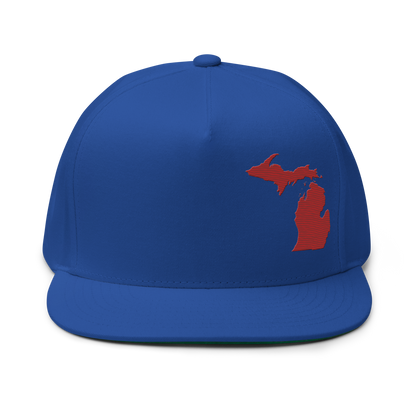 Michigan Snapback | 5-Panel - Thimbleberry Red Outline