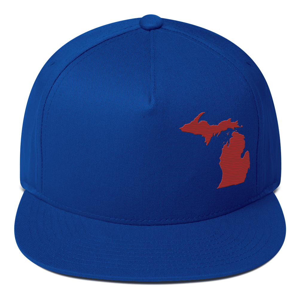 Michigan Snapback | 5-Panel - Thimbleberry Red Outline