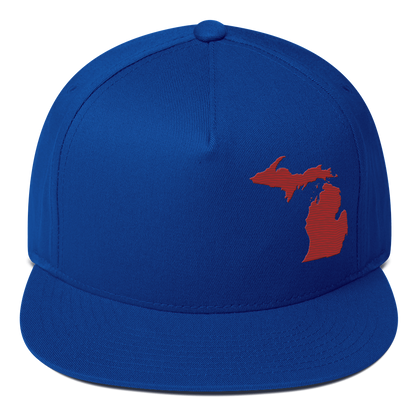 Michigan Snapback | 5-Panel - Thimbleberry Red Outline