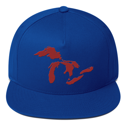 Great Lakes Snapback | 5-Panel - Thimbleberry Red