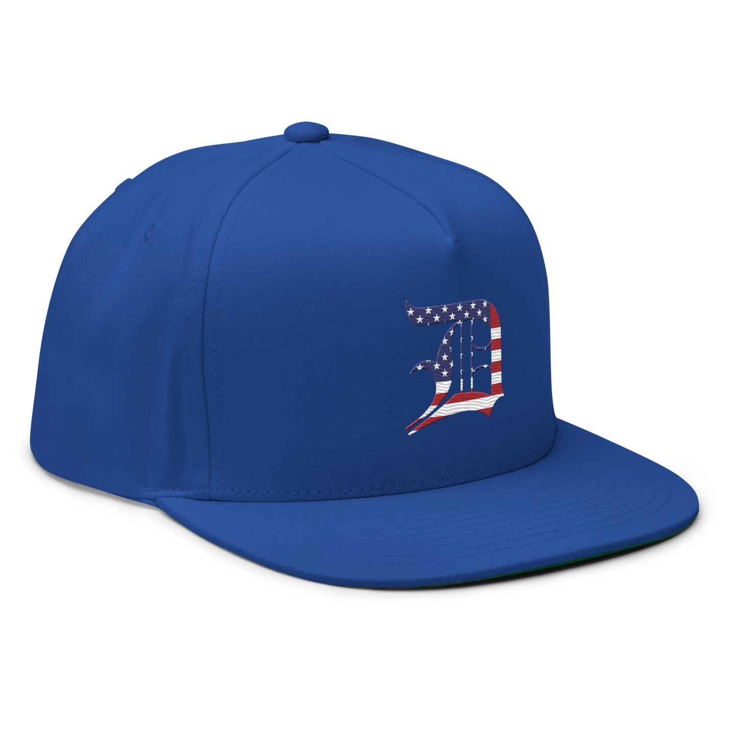 Detroit 'Old English D' Flat Bill Snapback (Patriotic Edition)