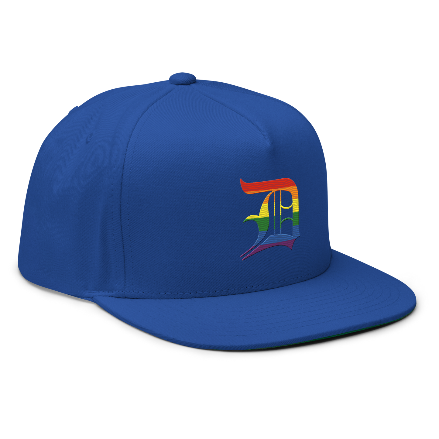 Detroit 'Old English D' Flat Bill Snapback (Rainbow Pride Edition)