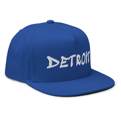 'Detroit' Flat Bill Snapback (Tag Font)