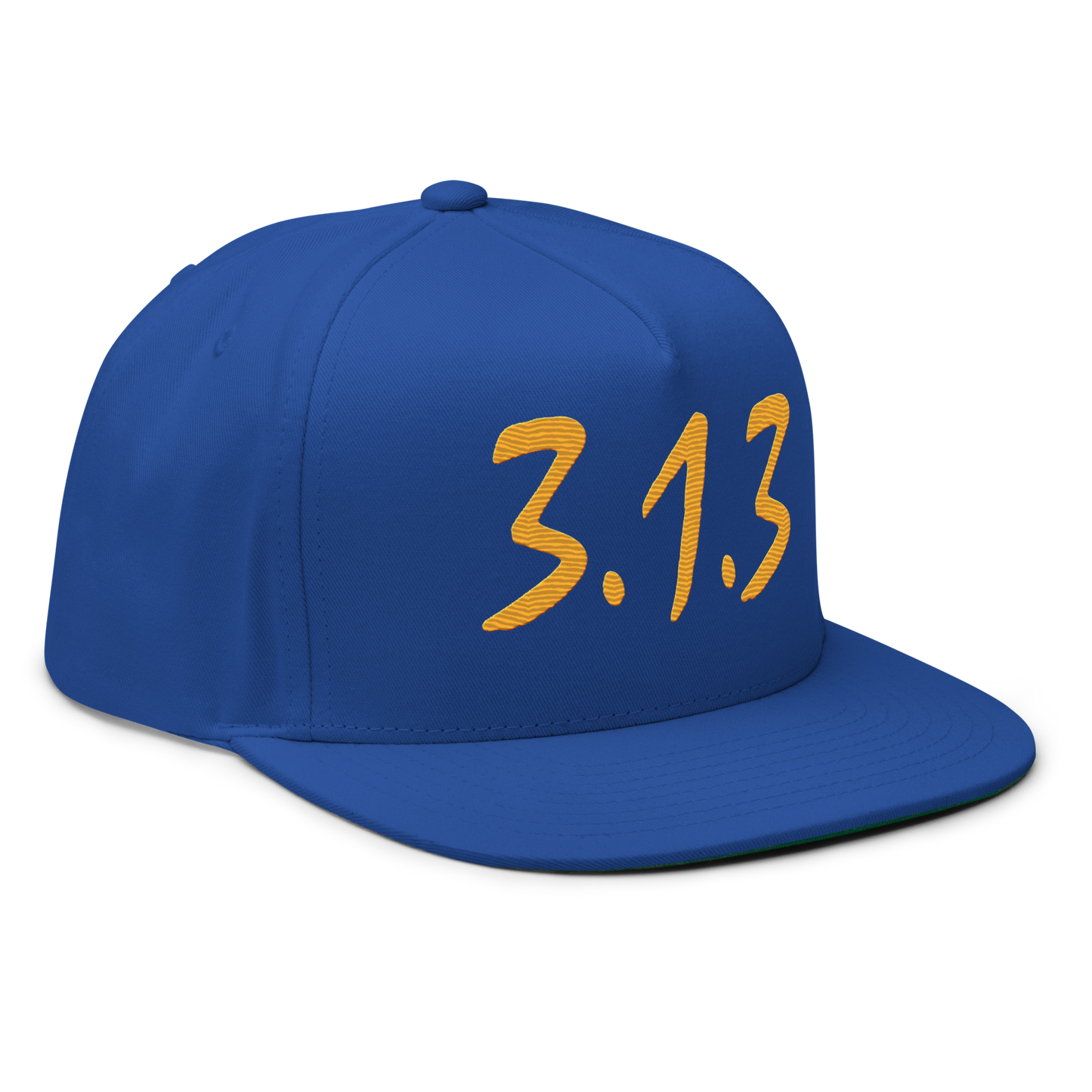 Detroit '313' Snapback (Compton Font) | 5-Panel - Gold