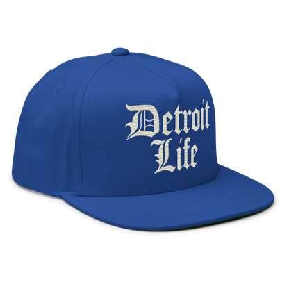 'Detroit Life' Snapback | 5-Panel - Ivory White