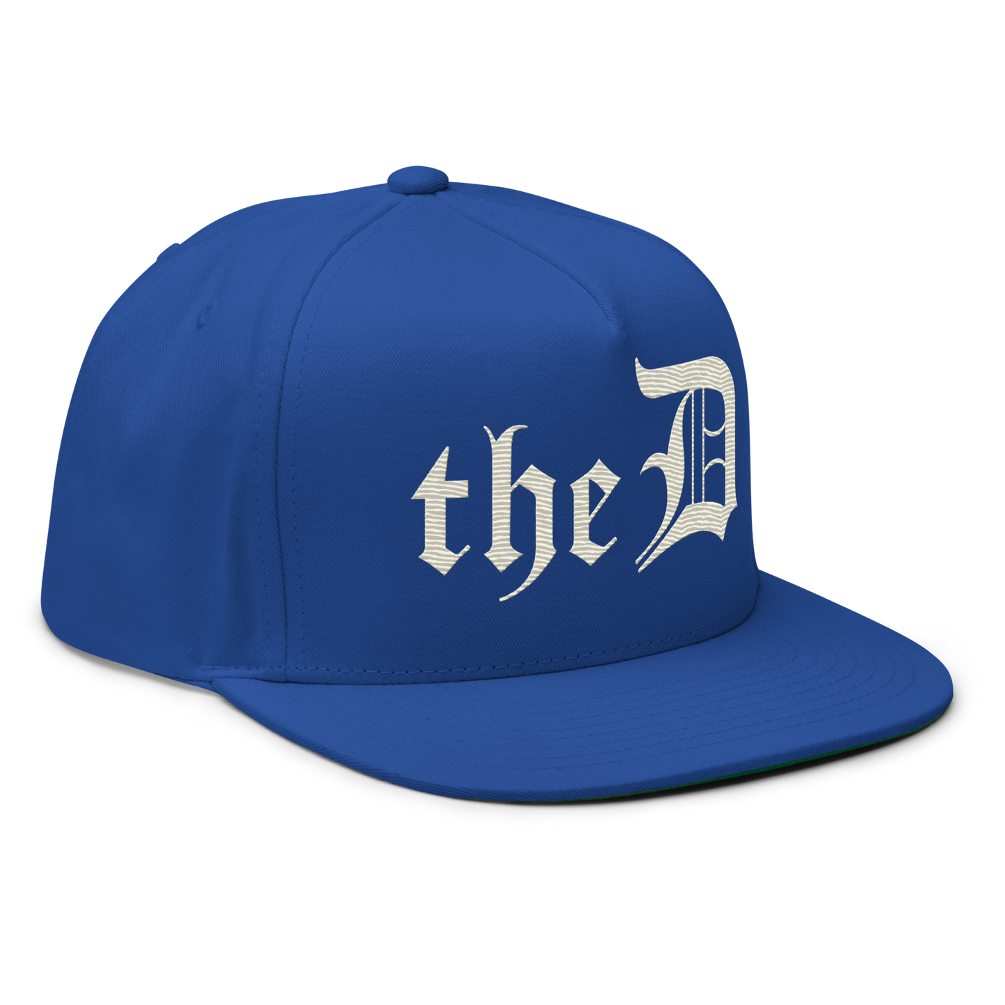 Detroit 'The D' Snapback | 5-Panel - Ivory White