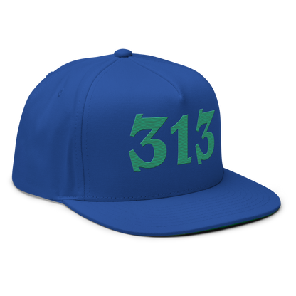 Detroit '313' Snapback | 5-Panel - Emerald Green