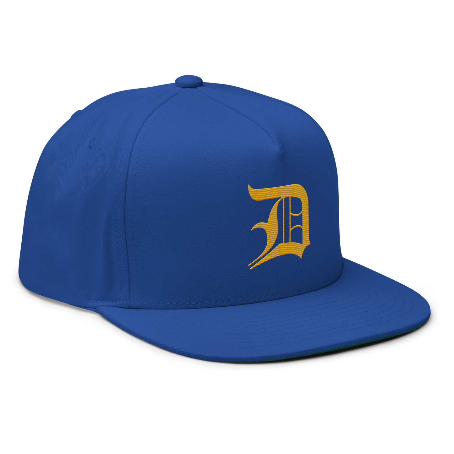 Detroit 'Old English D' Flat Bill Snapback (Gold)