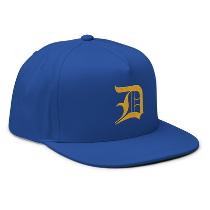 Detroit 'Old English D' Flat Bill Snapback (Gold)