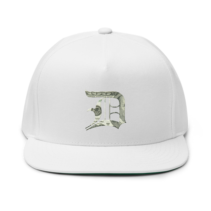 Detroit 'Old English D' Flat Bill Snapback (Benjamins Edition)