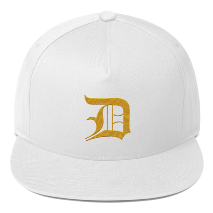 Detroit 'Old English D' Flat Bill Snapback (Gold)