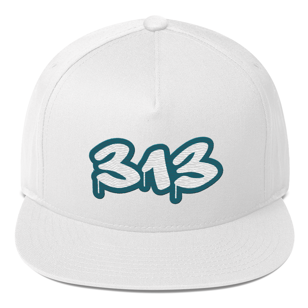 Detroit '313' Flat BIll Snapback (Auburn Hills Teal Tag Font)