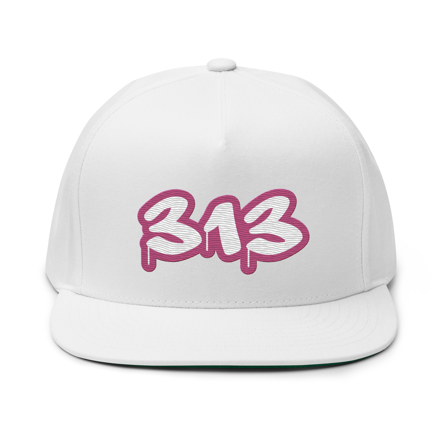 Detroit '313' Flat BIll Snapback (Apple Blossom Pink Tag Font)