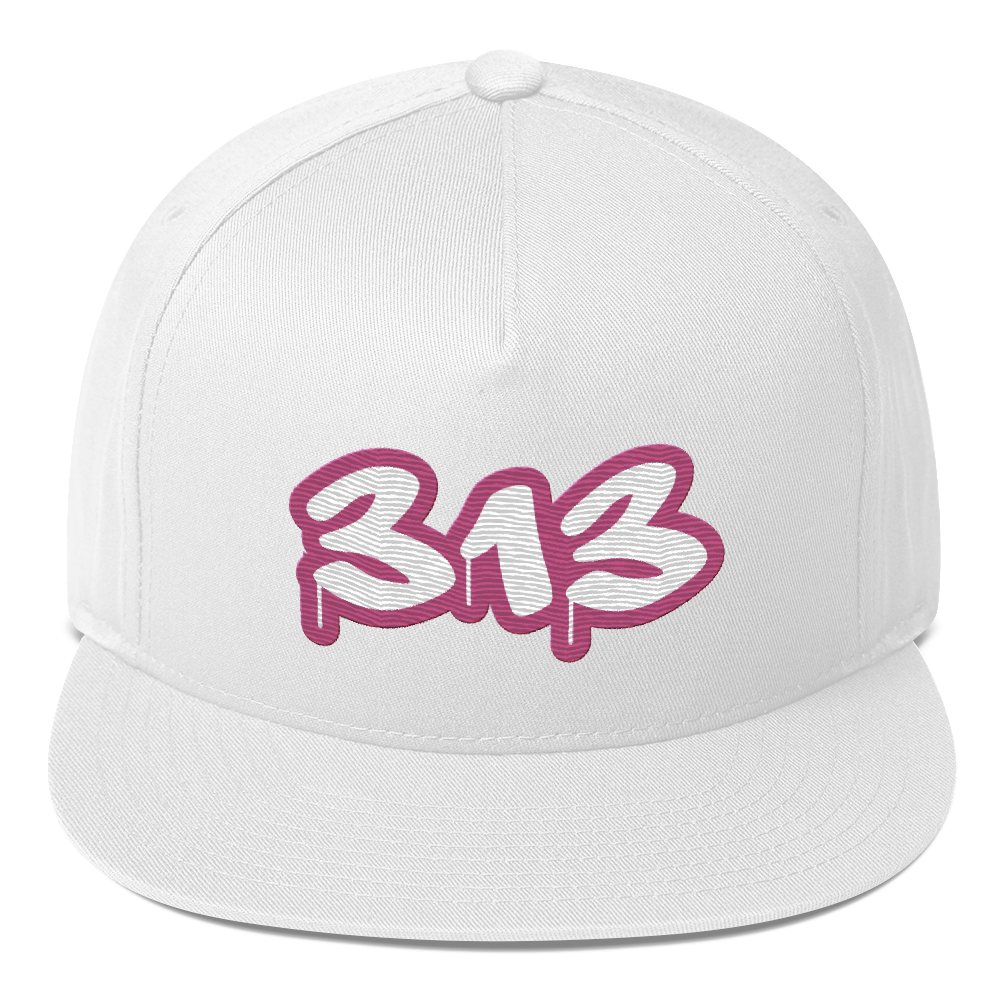 Detroit '313' Flat BIll Snapback (Apple Blossom Pink Tag Font)