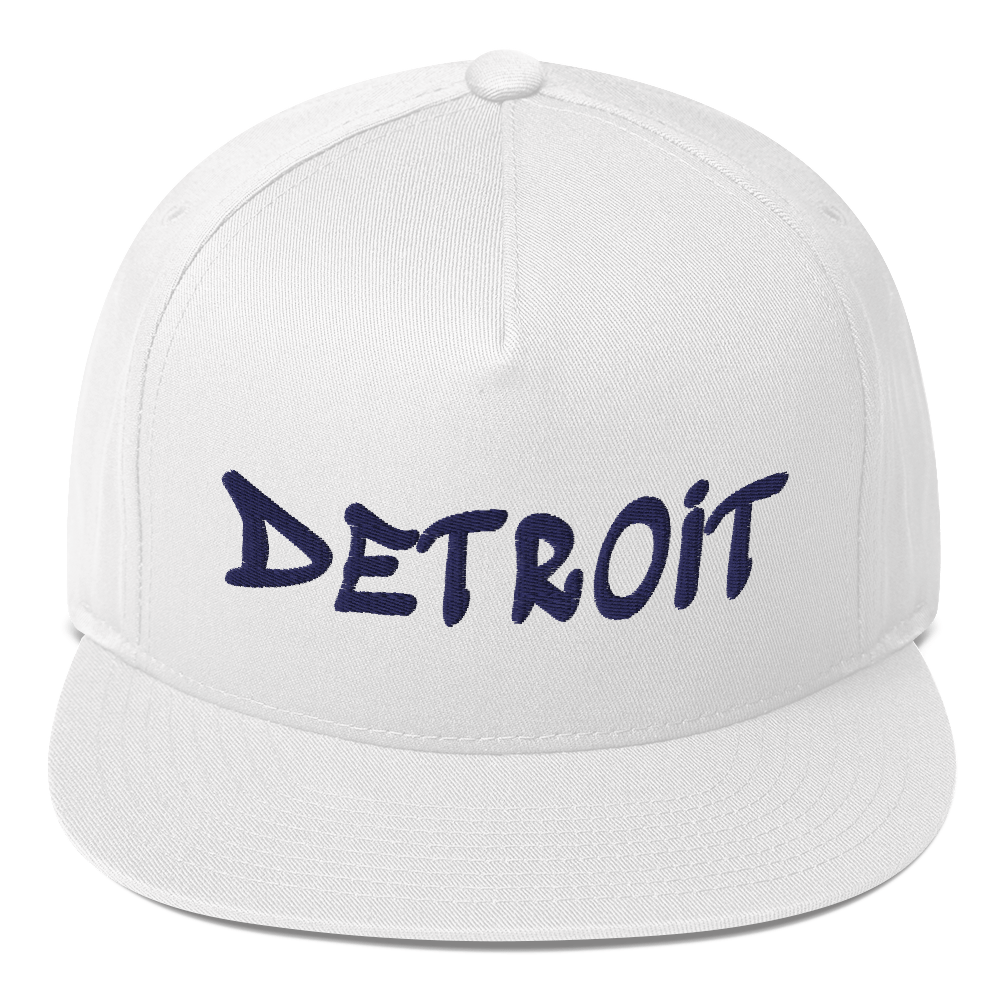 'Detroit' Flat Bill Snapback (Tag Font)